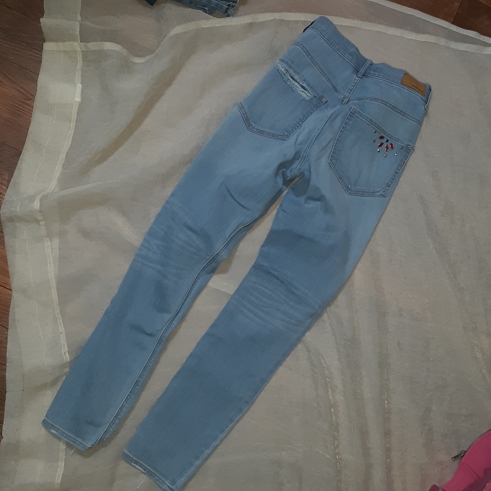 Bling Jeweled High-Rise Skinny Jeans        ☆ - Picture 7 of 7